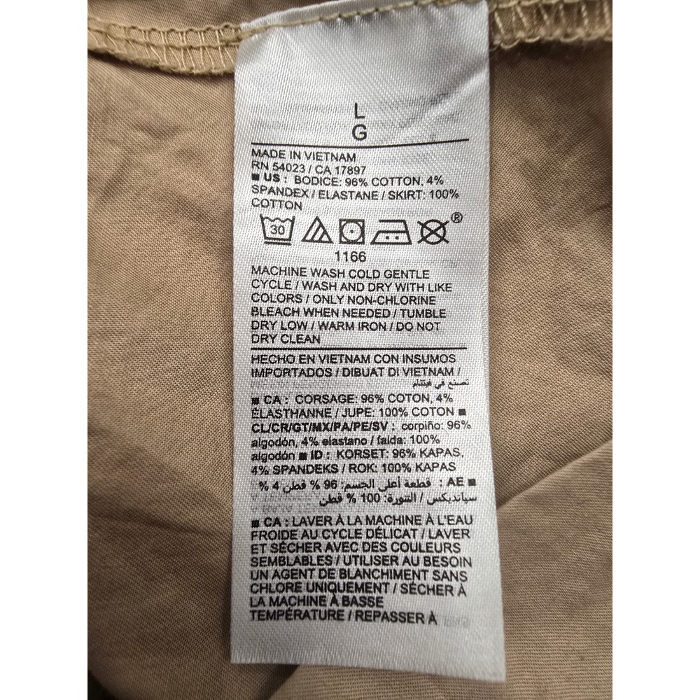 Old Navy Tan Midi Dress L Spaghetti Strap Minimal Coastal Quiet Luxury Capsule - Picture 8 of 8